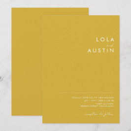 Moderne Minimalistische Lässige Hochzeit Einladung