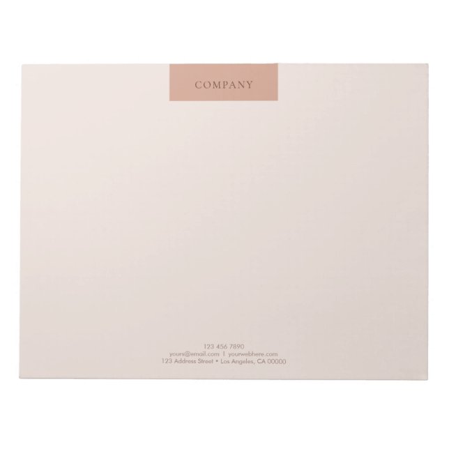 Moderne Minimalistische Layout-Typografie 11x8.5 Notizblock (Vorderseite)