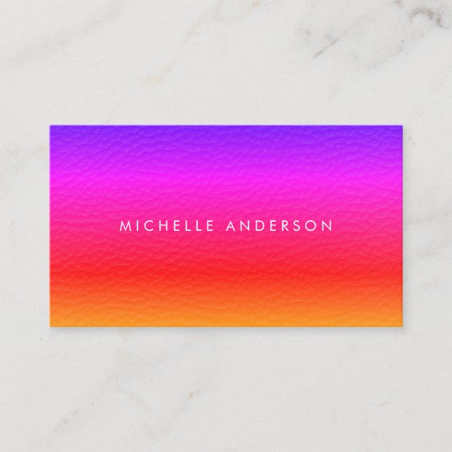 Moderne Minimalistische, lebendige Textur Visitenkarte (Vorderseite)