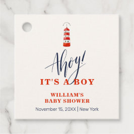 Moderne Minimalistische Leuchtturmdusche Geschenkanhänger