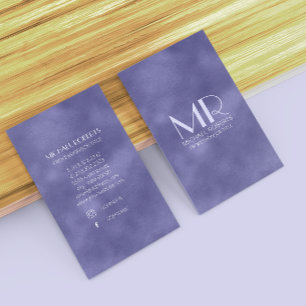 Moderne Minimalistische Lila-Foil-Metallic-Typogra Visitenkarte