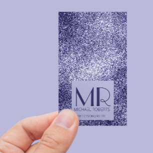 Moderne Minimalistische Lila-Foil-Metallic-Typogra Visitenkarte
