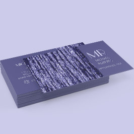 Moderne Minimalistische Lila-Foil-Metallic-Typogra Visitenkarte