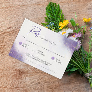 Moderne Minimalistische Lila Lilac-Einschlusskarte Begleitkarte