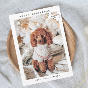 Moderne Minimalistische Merofmas Feiertagskarte