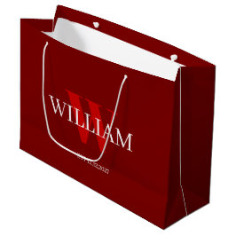 Moderne, Minimalistische Mit Monogramm Geschenktas Große Geschenktüte