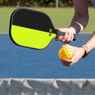 Moderne Minimalistische Monogramm Anpassung Pickleball Schläger