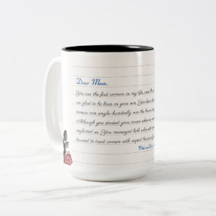 Moderne Minimalistische Monogramm-benutzerdefinier Zweifarbige Tasse