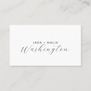 Moderne Minimalistische Monogramm-Calling Card Visitenkarte