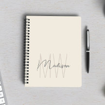 Moderne Minimalistische Monogramm-Creme