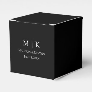 Moderne Minimalistische Monogramm-Hochzeit Geschenkschachtel