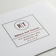 Moderne minimalistische Monogramm-Initialen Rückse