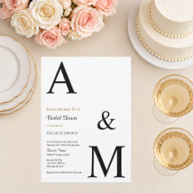 Moderne minimalistische Monogramm-Junggesellinnena