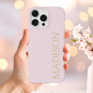 Moderne minimalistische Monogramm-Name in Rosa-Gol iPhone 16 Pro Max Hülle