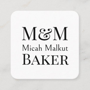 Moderne minimalistische Monogramm-QR-Code-Luxus, N Quadratische Visitenkarte