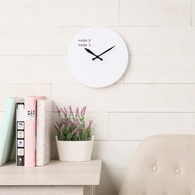 Moderne minimalistische Motivationswanduhr Große Wanduhr (Lesesaal)