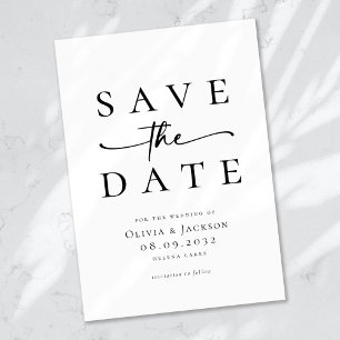 Moderne Minimalistische, mutige Typografie-Hochzei Save The Date