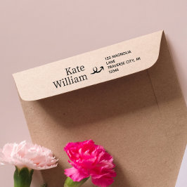 Moderne Minimalistische Name & Anschrift Selbstfar Permastempel
