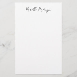 Moderne minimalistische Namen personalisierte Kall Briefpapier
