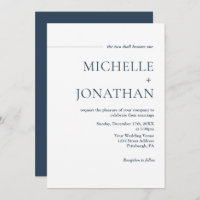 Moderne Minimalistische Navy Blue Text Christlich 