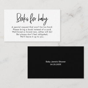 Moderne minimalistische neutrale Babyparty-Buchanf Begleitkarte