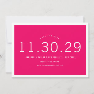 Moderne Minimalistische Nummernkarten Foto Save th The Date