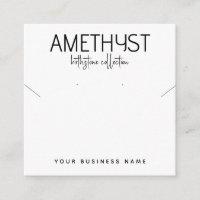 Moderne minimalistische Ohrring-Schmuckkarte