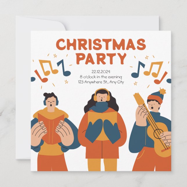 Moderne Minimalistische Party Einladung (Vorderseite)