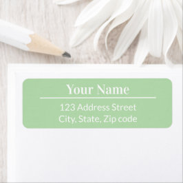 Moderne Minimalistische Pastell Hellgrüne Name Adr