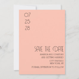 Moderne Minimalistische Pastell-Save the Date-Kart Einladung
