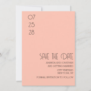 Moderne Minimalistische Pastell-Save the Date-Kart Einladung