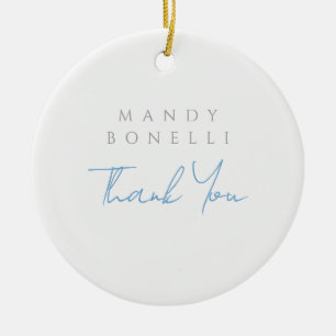 Moderne minimalistische persönliche Danksagung Keramik Ornament
