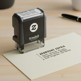 Moderne minimalistische persönliche Namen und Adre Permastempel