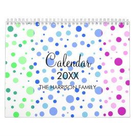Moderne Minimalistische Polka Dot Pattern Kalender