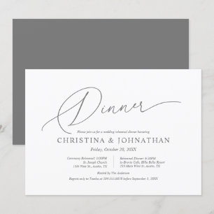 Moderne Minimalistische Probe für Hochzeiten und A Einladung