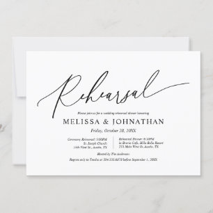 Moderne Minimalistische Probe für Hochzeiten und A Einladung