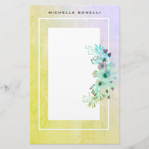 Moderne minimalistische professionelle Blumen Hint Briefpapier