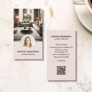 Moderne minimalistische professionelle Blush-Pink Visitenkarte