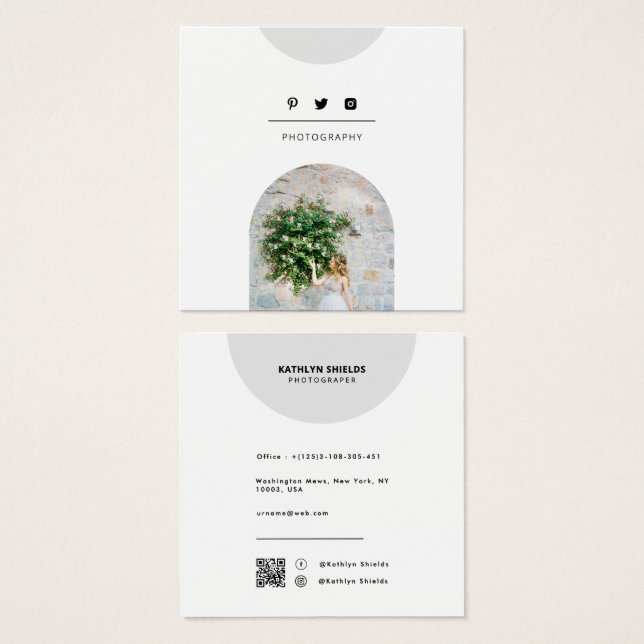 Moderne minimalistische professionelle Fotografie  (Vorne & Hinten)