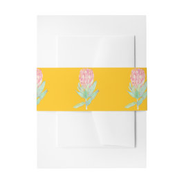 Moderne Minimalistische Protea Botanische Hochzeit Einladungsbanderole