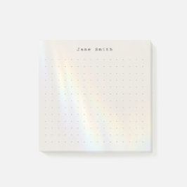 Moderne minimalistische Punktgitter-Personalisieru Post-it Klebezettel