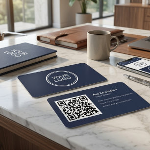 Moderne minimalistische QR-Code-Anpassung Visitenkarte