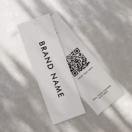 Moderne Minimalistische QR Code Closing Label Hang