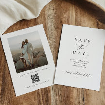 Moderne Minimalistische QR-Code-Foto-Hochzeit