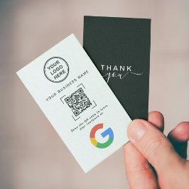 Moderne minimalistische QR-Code Google-Bewertung Visitenkarte