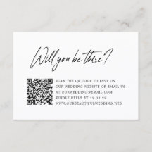 Moderne Minimalistische QR-Code-Hochzeit