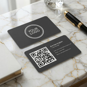 Moderne minimalistische QR-Code-Visitenkarte Visitenkarte