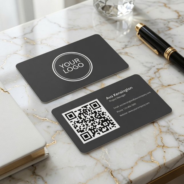Moderne minimalistische QR-Code-Visitenkarte  Visitenkarte (Von Creator hochgeladen)