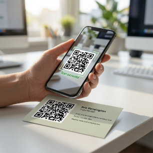 Moderne minimalistische QR-Code-Visitenkarte Visitenkarte