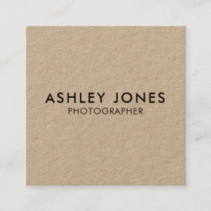 Moderne Minimalistische QR Kraft Business Card Quadratische Visitenkarte